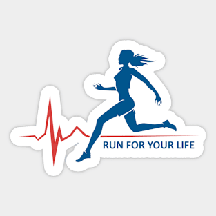 Healthy Run Emblem Sticker